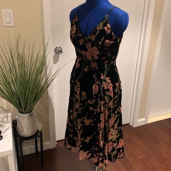Anthropologie Floral Velvet Dress - Picture 2 of 7